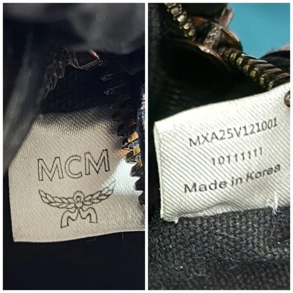 Authentic MCM Visestos Rabbit Small Boston Satchel Bag Black